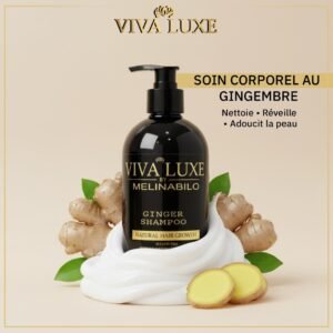 Shampooing au Gingembre Viva Luxe – Croissance & Densité (500ml)